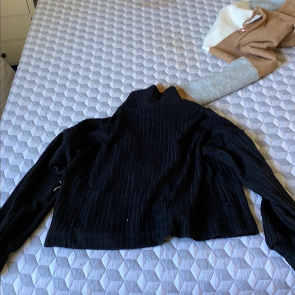 Black ribbed turtleneck